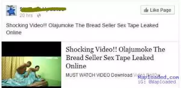 Evil Nigerians Blackmail Olajumoke The Former BreadSeller With Fake Sex Tape (Photo)